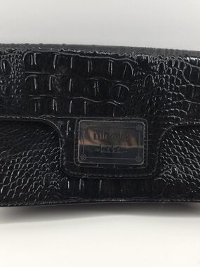 Nicole Black Croc-Embossed Interior Pouch